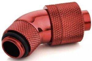 BITSPOWER CONNECTOR 45 DEGREE 1/4 INCH TO 16/11MM ROTATING BLOOD RED
