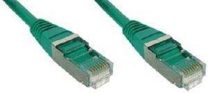 INLINE PATCH CABLE S/FTP CAT.5E RJ45 0.5M GREEN