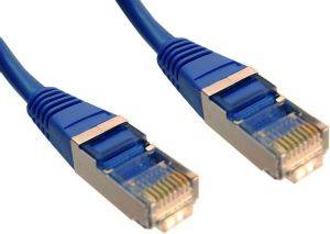 INLINE PATCH CABLE S/FTP CAT.5E RJ45 1M BLUE