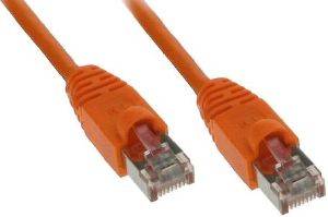 INLINE PATCH CABLE S/FTP CAT.5E RJ45 1M ORANGE