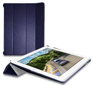PURO BOOKLET COVER IPAD 2 WITH MAGNET & STAND UP ECO-LEATHER BLUE