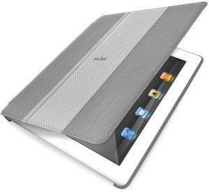 PURO BOOKLET COVER IPAD 2/NEW IPAD \'\'GOLF\'\' GREY/ICE SILVER LOGO