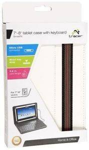 TRACER TRATOR43853 TABLET CASE WITH KEYBOARD 7-8\'\' SMART FIT WHITE