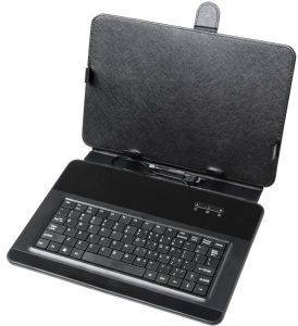 QUER KOM0473 TABLET CASE 10.1\'\' WITH MICRO USB KEYBOARD BLACK
