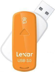 LEXAR JUMPDRIVE S33 8GB USB3.0 FLASH DRIVE ORANGE