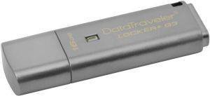 KINGSTON DTLPG3/16GB DATATRAVELER LOCKER+ G3 16GB USB3.0 FLASH DRIVE