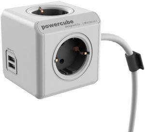 ALLOCACOC POWERCUBE EXTENDED USB INCL. 3M CABLE GREY TYPE F