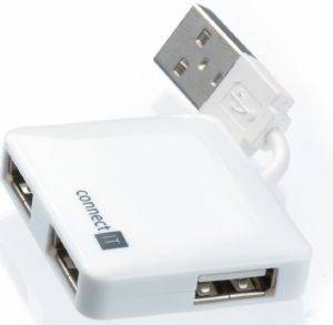 CONNECT IT CI-52 MINI USB HUB 4 PORTS WHITE
