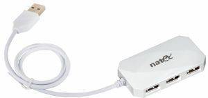 NATEC NHU-0650 LOCUST 4-PORT USB 2.0 HUB WHITE