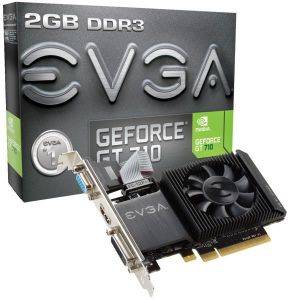 VGA EVGA NVIDIA GEFORCE GT710 2GB DDR3 SINGLE SLOT LOW PROFILE PCI-E RETAIL