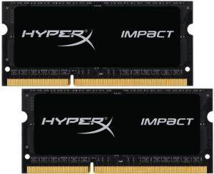 RAM HYPERX HX321LS11IB2K2/8 8GB (2X4GB) SO-DIMM DDR3L 2133MHZ HYPERX IMPACT BLACK DUAL KIT