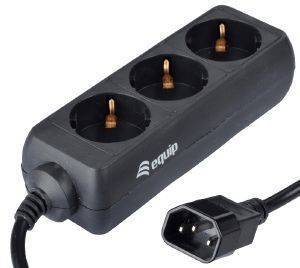 EQUIP 333280 3-SOCKET POWER STRIP BLACK