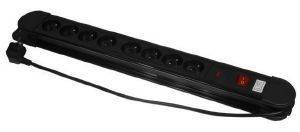 MACLEAN MCE11 8-SOCKET POWER STRIP   1.5M BLACK