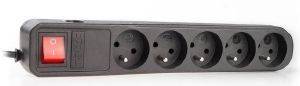 NATEC NSP-0508 EXTREME MEDIA SP5 SURGE PROTECTOR 5.0M BLACK  