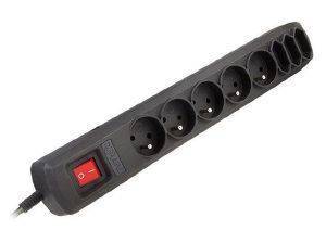 NATEC NSP-0511 EXTREME MEDIA SP8 SURGE PROTECTOR 3.0M BLACK  