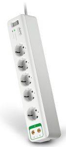 APC PM5V-GR ESSENTIAL SURGEARREST 5 OUTLETS WITH COAX PROTECTION 230V WHITE  