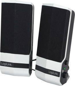 LOGILINK SP0026 ACTIVE STEREO 2.0 SPEAKER BLACK/SILVER