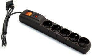 ACAR SURGE PROTECTOR F5 5 SOCKETS 3M BLACK  