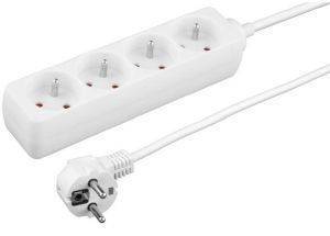 ESPERANZA TL116 TITANUM 4-WAY SOCKET WITH SURGE PROTECTION AND GROUND PIN 1.5M WHITE