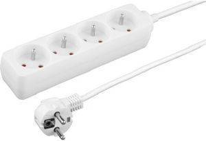 ESPERANZA TL120 TITANUM 4-WAY SOCKET WITH SURGE PROTECTION AND GROUND PIN 3M WHITE