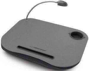 ESPERANZA EA157E LAP DESK WITH LED LAMP SENTINEL GREY