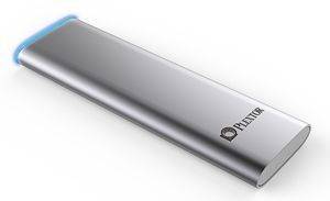   PLEXTOR EX1 256GB PORTABLE SSD USB 3.1 TYPE C TI-SILVER