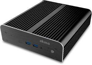 CASE AKASA A-ITX19-A1B EULER M FANLESS MINI-ITX CASE BLACK