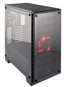 CASE CORSAIR CRYSTAL SERIES 460X - TEMPERED GLASS COMPACT ATX MID-TOWER