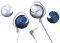 SONY MDR-Q22LPS CLIP-ON STYLE HEADPHONES + CHANGEABLE CAPS BLUE/ SILVER 30MM