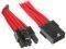 BITFENIX 6+2-PIN PCIE EXTENSION 45CM - SLEEVED RED/BLACK