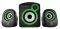 AUDIOBOX A300-U DOUBLE BASS 2.1 SPEAKER SYSTEM GREEN