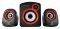 AUDIOBOX A300-U DOUBLE BASS 2.1 SPEAKER SYSTEM RED