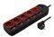 ESPERANZA ELK101KR RAINBOW 5-WAY POWER STRIP   1.5M BLACK/RED