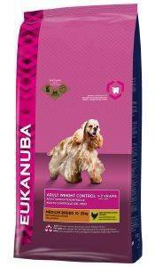   EUKANUBA ADULT WEIGHT CONTROL MEDIUM  BREEDS 