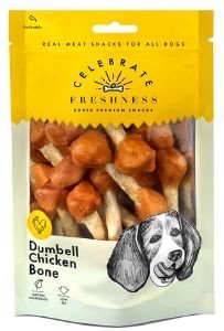 SNACK CELEBRATE FRESHNESS DUMBELL CHICKEN  BONE 100GR