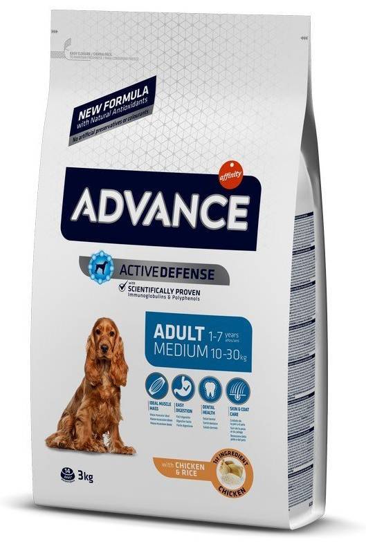 ΤΡΟΦΗ ADVANCE MEDIUM ADULT ΚΟΤΟΠΟΥΛΟ ΚΑΙ ΡΥΖΙ 3KG