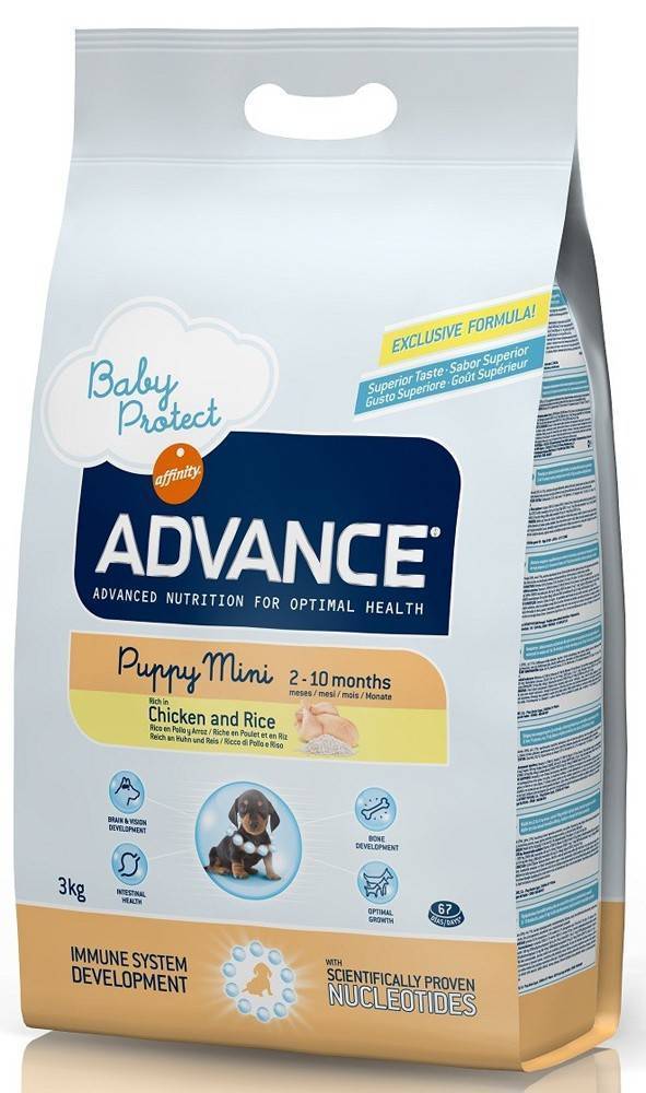 ΤΡΟΦΗ ADVANCE ΜΙΝΙ PUPPY PROTECT ΚΟΤΟΠΟΥΛΟ ΚΑΙ ΡΥΖΙ 3KG AFFINITY