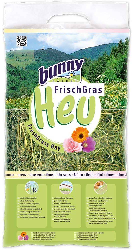 BUNNY NATURE ΧΟΡΤΟ ΤΡΩΚΤΙΚΩΝ ΒUNNY NATURE ALLGAU FRESHGRASS ΜΕ ΛΟΥΛΟΥΔΙΑ 500GR