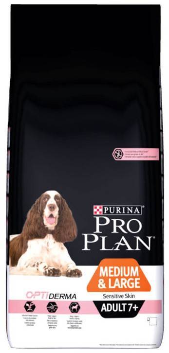 ΤΡΟΦΗ PURINA PRO PLAN DOG MEDIUM - LARGE ADULT 7+ SENSITIVE SKIN WITH OPTIDERMA ΣΟΛΟΜΟΣ 14KG PROPLAN
