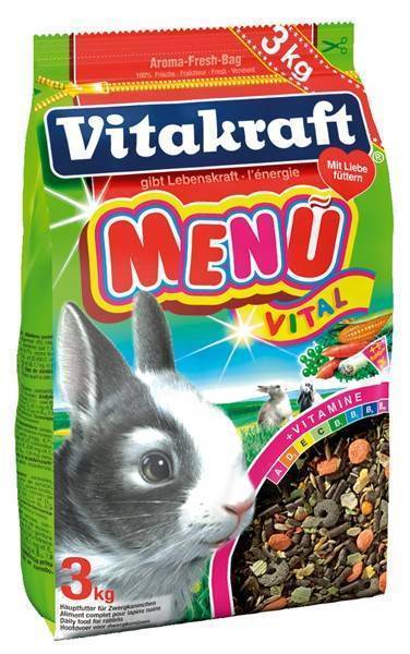 ΤΡΟΦΗ ΓΙΑ ΚΟΥΝΕΛΙΑ VITAKRAFT MENU VITAL 3KG VITAKRAFT