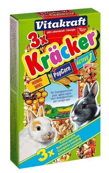 KRACKER VITAKRAFT ΓΙΑ ΚΟΥΝΕΛΙΑ ΑΓΡΙΑ ΦΡΟΥΤΑ, ΜΕΛΙ, POPCORN (3ΤΜΧ) VITAKRAFT