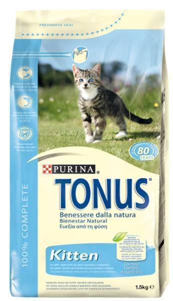 ΤΡΟΦΗ TONUS KITTEN ΜΕ ΚΟΤΟΠΟΥΛΟ 1.5KG TONUS