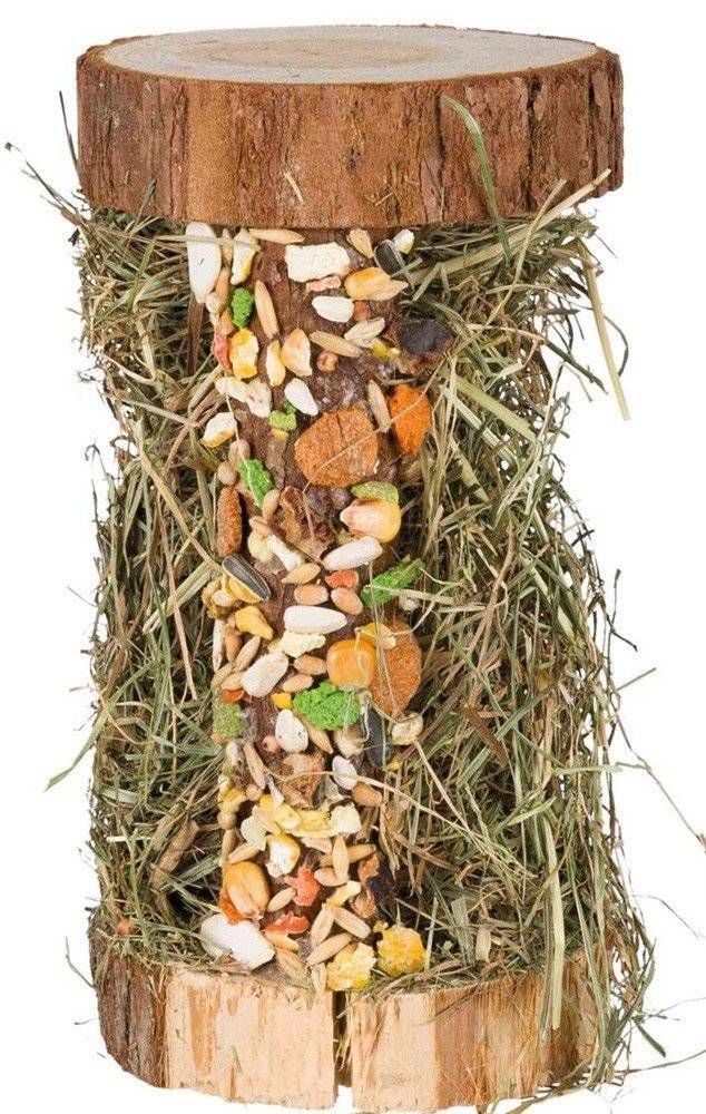 ΞΥΛΙΝΟΣ ΠΥΡΓΟΣ ΜΕ ΣΑΝΟ - ΠΑΣΤΕΛΙ TRIXIE NATURAL (13X17X13CM/110GR) TRIXIE