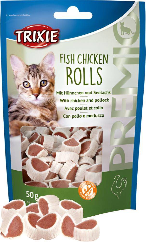 ΣΝΑΚ TRIXIE PREMIO ROLLS ΚΟΤΟΠΟΥΛΟ - ΜΠΑΚΑΛΙΑΡΟΣ (50GR) TRIXIE
