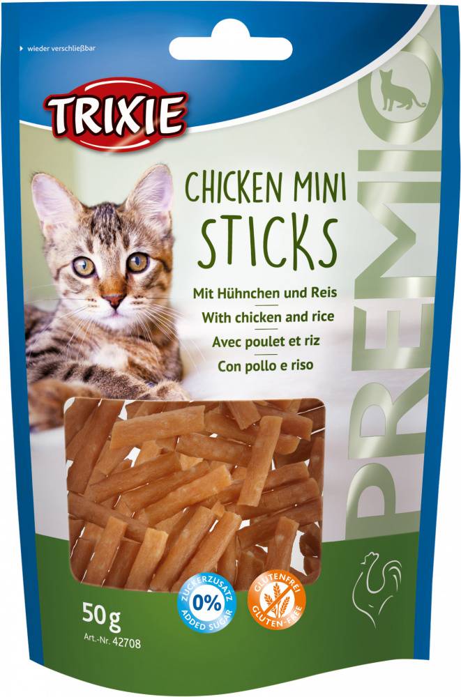 ΣΝΑΚ TRIXIE PREMIO MINI STICKS ΚΟΤΟΠΟΥΛΟ - ΡΥΖΙ (50GR)