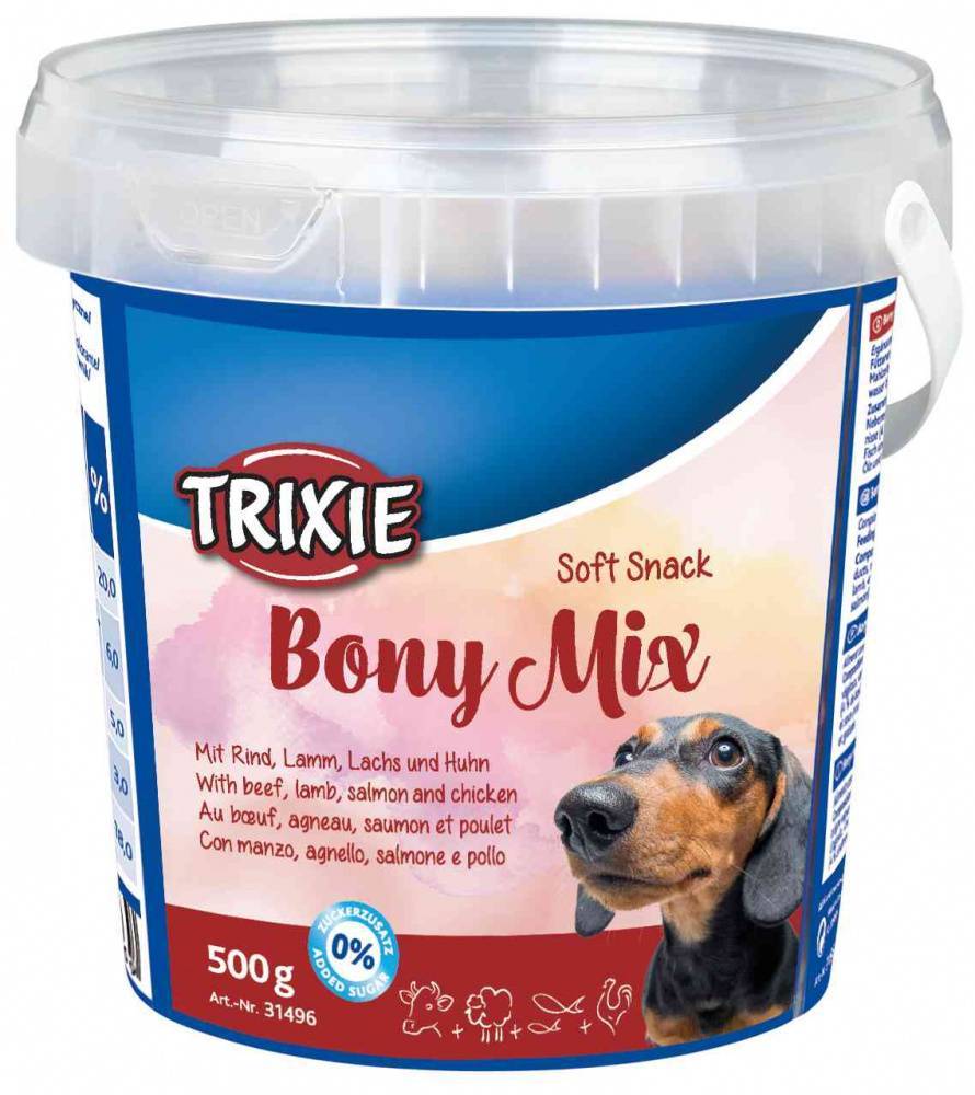 ΣΝΑΚΣ ΤRIXIE BONY MIX ΜΟΣΧΑΡΙ ΑΡΝΙ ΣΟΛΩΜΟ ΚΑΙ ΚΟΤΟΠΟΥΛΟ (500GR) TRIXIE