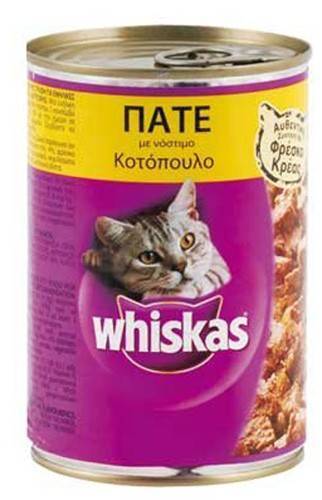 ΚΟΝΣΕΡΒΑ WHISKAS ΚΟΤΟΠΟΥΛΟ ΠΑΤΕ 400GR WHISKAS