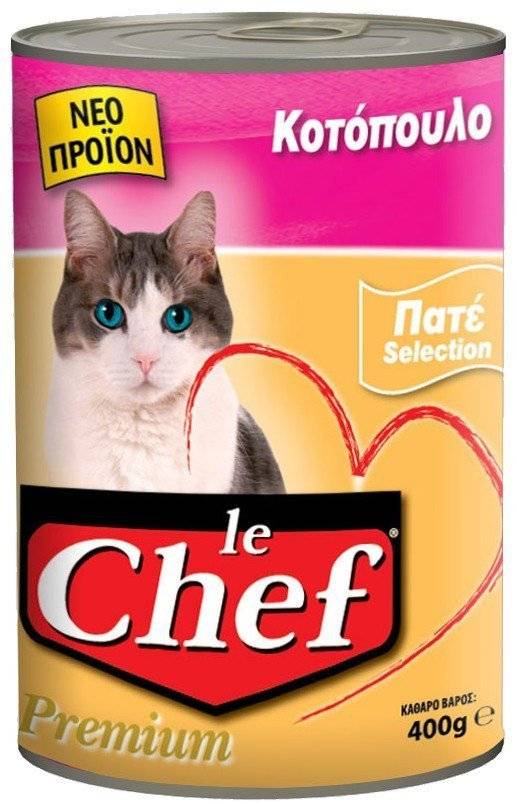 ΚΟΝΣΕΡΒΑ ΓΑΤΑΣ LE CHEF PATE ΚΟΤΟΠΟΥΛΟ 400GR