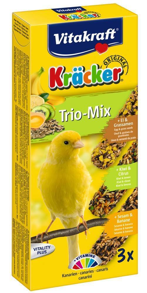 VITAKRAFT KRACKER VITAKRAFT TRIO MIX ΜΕ ΑΚΤΙΝΙΔΙΟ, ΑΥΓΟ, ΣΟΥΣΑΜΙ ΓΙΑ ΚΑΝΑΡΙΝΙΑ (3ΤΜΧ)