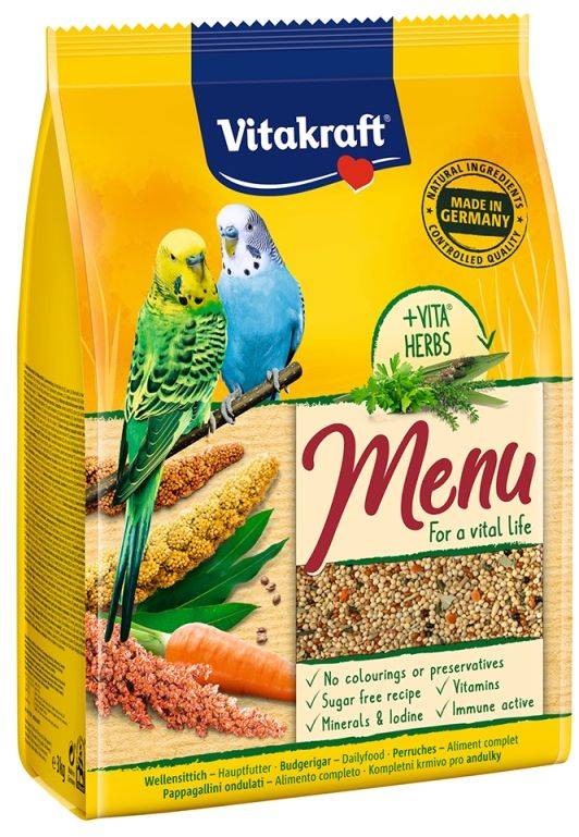 ΤΡΟΦΗ ΓΙΑ ΠΑΠΑΓΑΛΑΚΙΑ VITAKRAFT MENU ΜΕ ΜΕΛΙ (1KG) VITAKRAFT